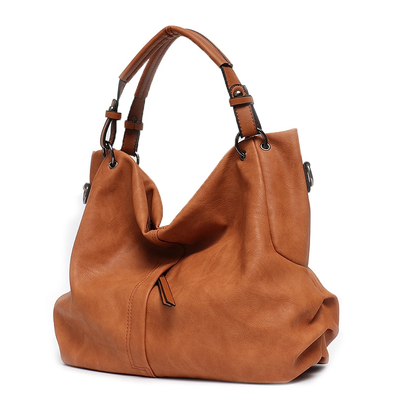 Women's High Quality Leather Handbags with Pocket