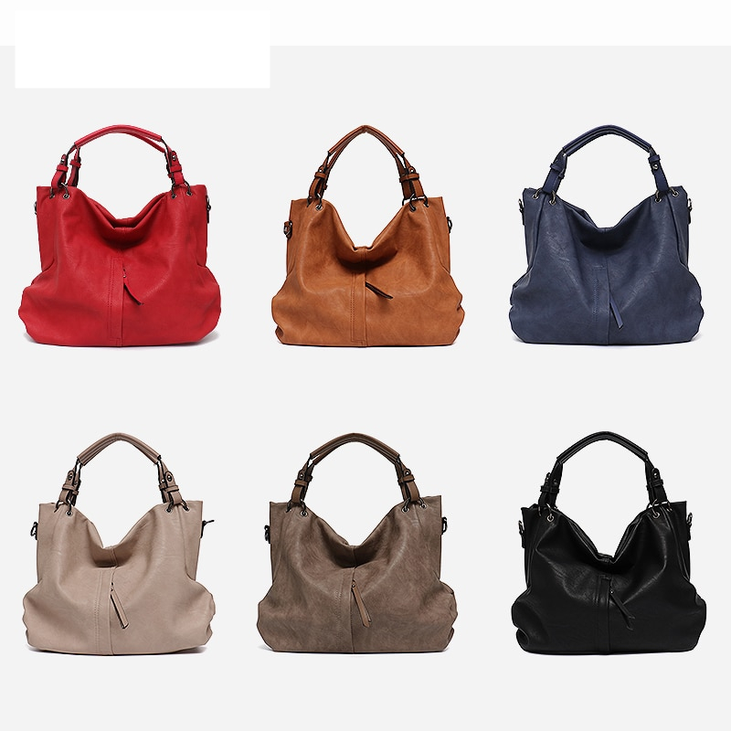 Women's High Quality Leather Handbags with Pocket