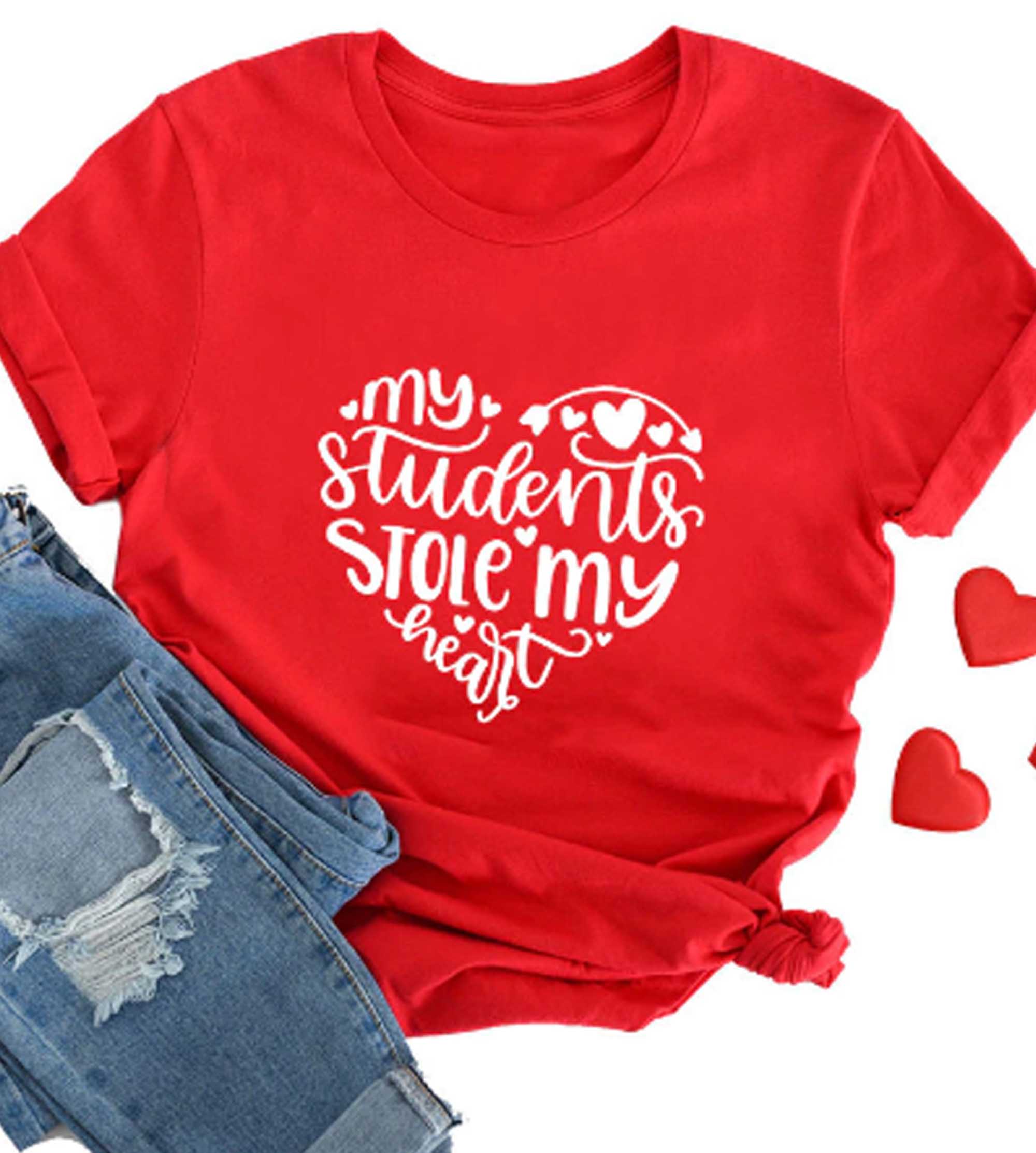 Teacher Valentine Shirt My Students Stole My Heart Teacher Tshirt