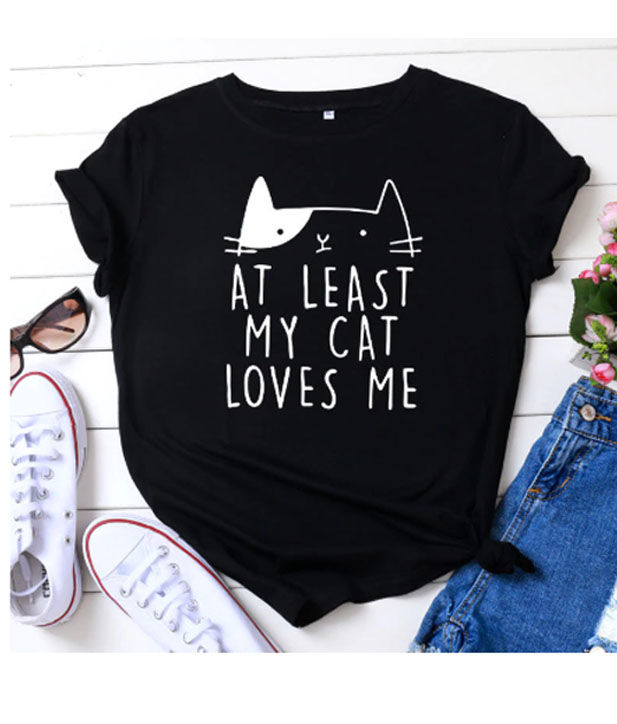 At Least My Cat Loves me T Shirt