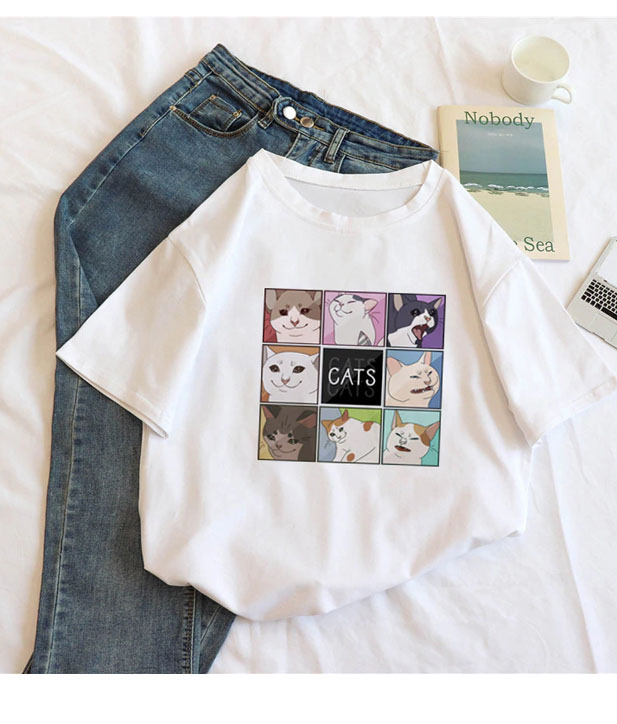 Cute Cat Spoof T shirt
