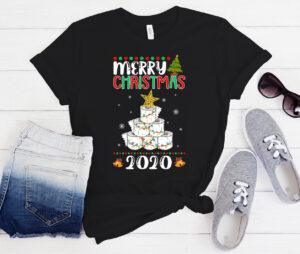Quarantine Christmas Toilet paper tree Merry Christmas 2020 T-shirt