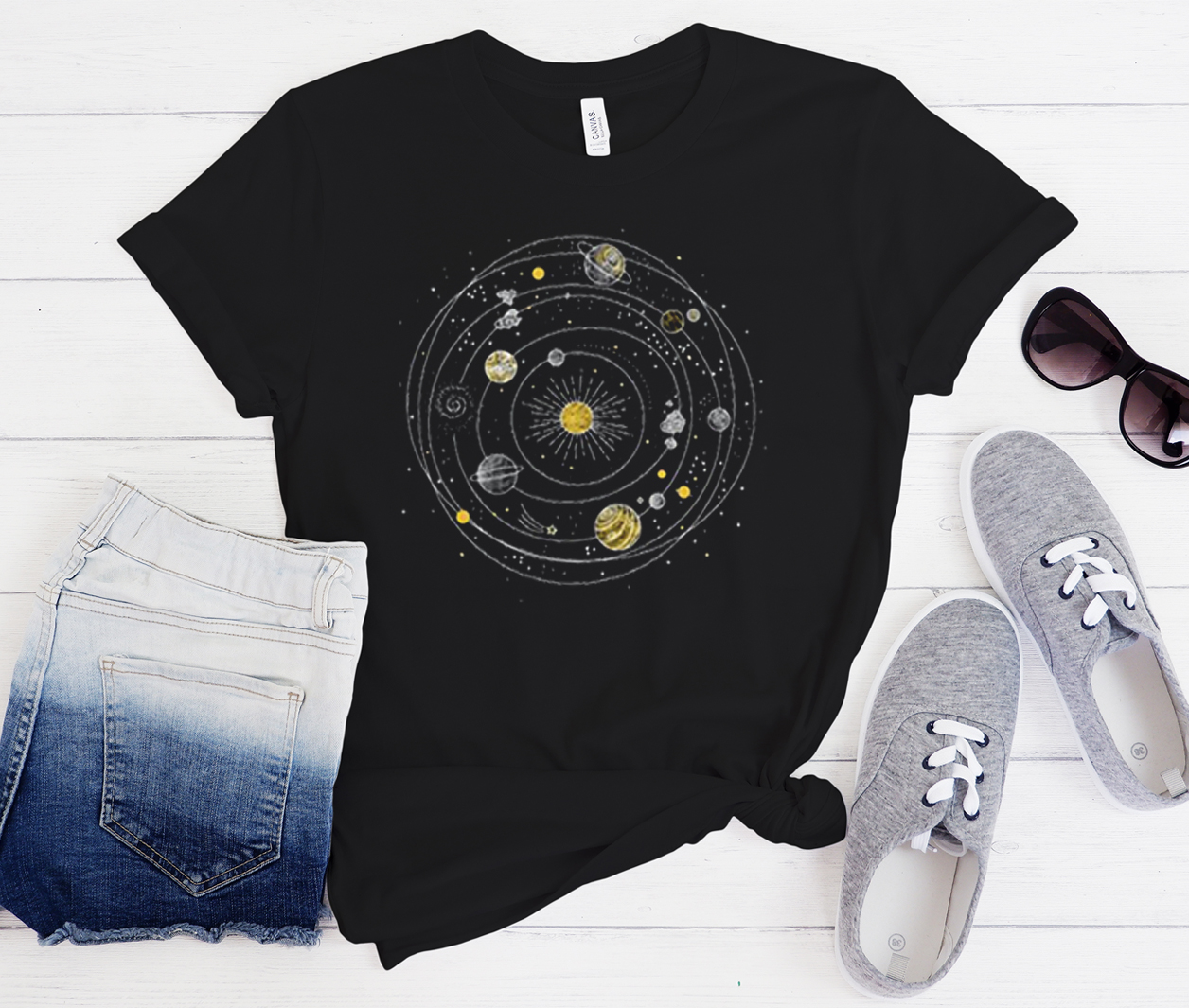 Sun and Moon Space T-Shirt
