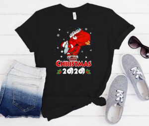Christmas 2020 Santa with Face Mask And Toilet Paper Funny T-shirt